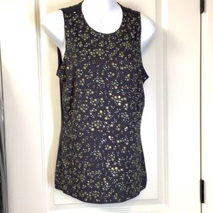 NWOT  M St. John beaded tank top Gray silver green